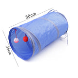 Cat Tunnel with Play Ball, Foldable S-Tunnel for Indoor Cat, Interactive Peek-A-Boo Cat Chute Cat Tube Toy with Fun Ball and 2 Peek Hole, for Kittens Puppies Rabbits and Other Small Pets