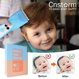 Baby Clippers Hair Quiet Electric Baby Hair Trimmer with Cute Hairdressing Cape for Kids Waterproof Rechargeable Cordless Haircut Kit for Toddler Kids