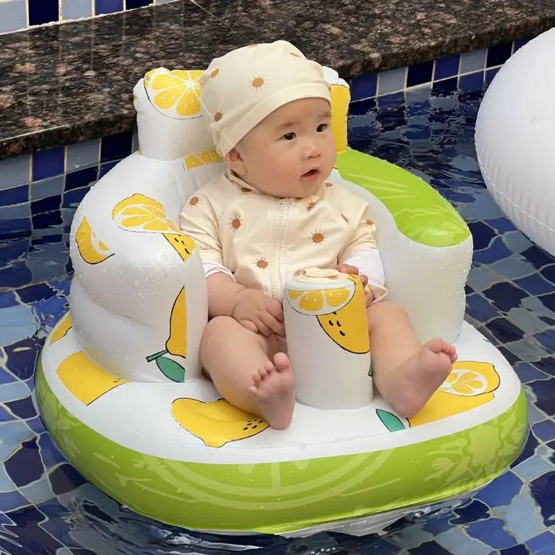 Inflatable Baby Chair Multifunctional Sofa Seat Baby Safety Swimming Chair Folding Baby Bathtub Baby Sofa Baby Bathing Stool