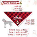 2 Pack Christmas Dog Bandana, Classic Red Green Buffalo Plaid Dog Bandana Pets Scarf Triangle Bibs Kerchief Set Pet Costume Outfit Accessories for Small Medium Large Dogs Cats Pets (Large)