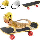 Hot Selling Pet Helmet Skateboard Set of 3 Pet Engineering Hat Hard Hat Hamster Lizard Parrot Toy, Summer Savings Clearance