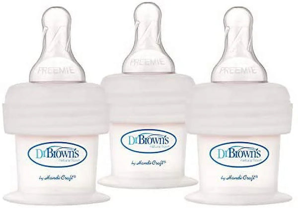 15 CC First Feeder Bottle System with a Preemie Level Nipple, 3 Count, White