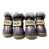 Winter Pet Dog Shoes Warm Snow Boots Waterproof Fur 4Pcs/Set Small Dogs Cotton Non Slip XS for Chihuahua Pug Pet Product