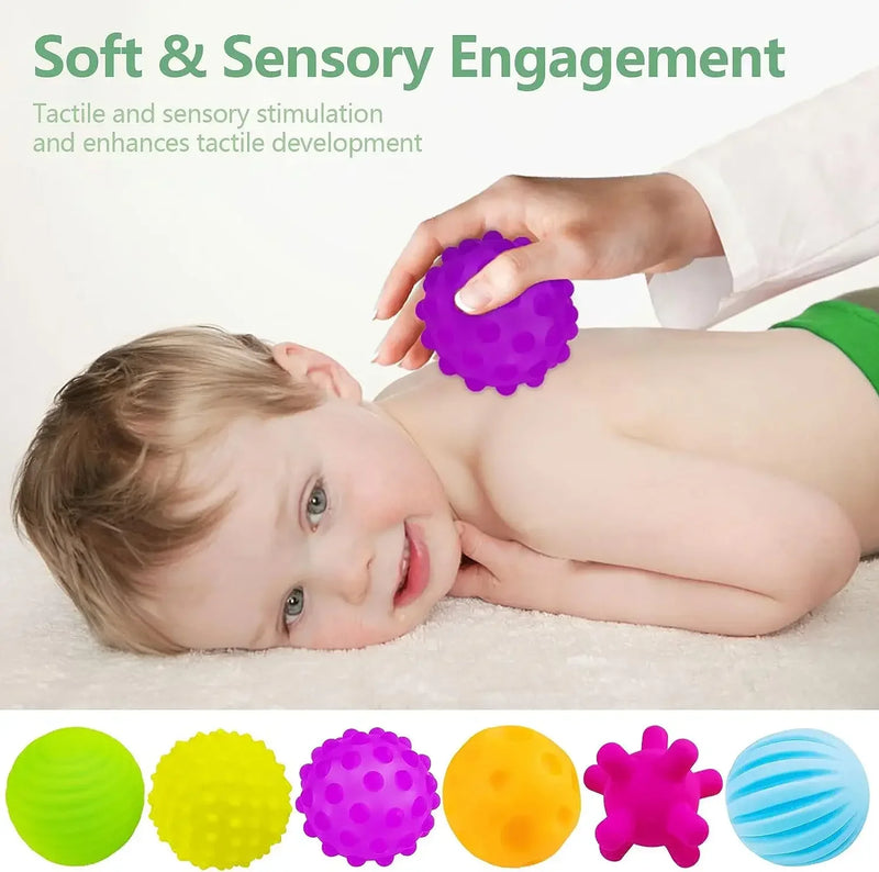 Baby Sensory Developmental Toy Ball, Montessori Sensory Games Toys, Make Sounds Stress Ball, Baby Multi Soft Tactile Toys Ball