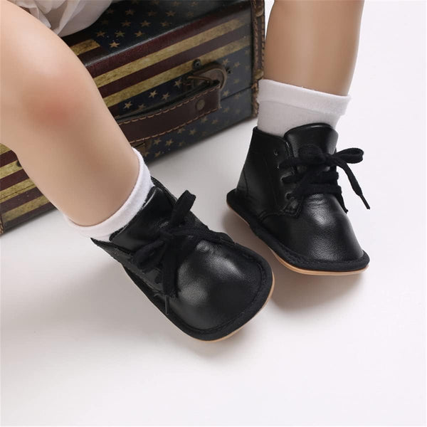 Baby Boys Girls Shoes Soft Leather Non Slip 2 Straps Infant Toddler Sneaker First Walker Crib Tennis Shoes 3-18 Months