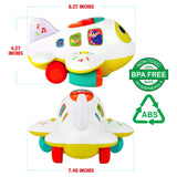 Electronic Airplane Toys Toddlers Baby Learning Toys for 1+ Year Old Boys, Play Vehicle