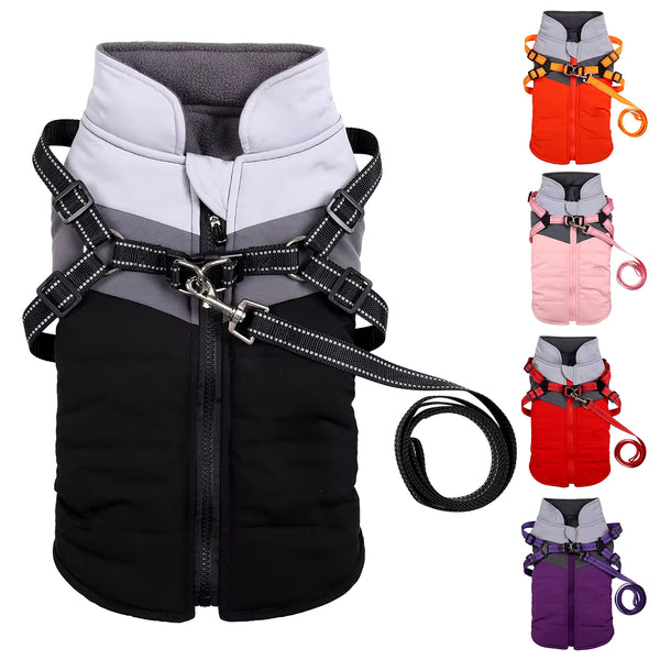 Ultimate Waterproof Insulated Dog Jacket with Harness